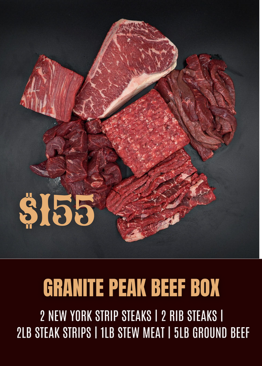 Granite Peak Beef Box - New York Strip, Rib Steak + More